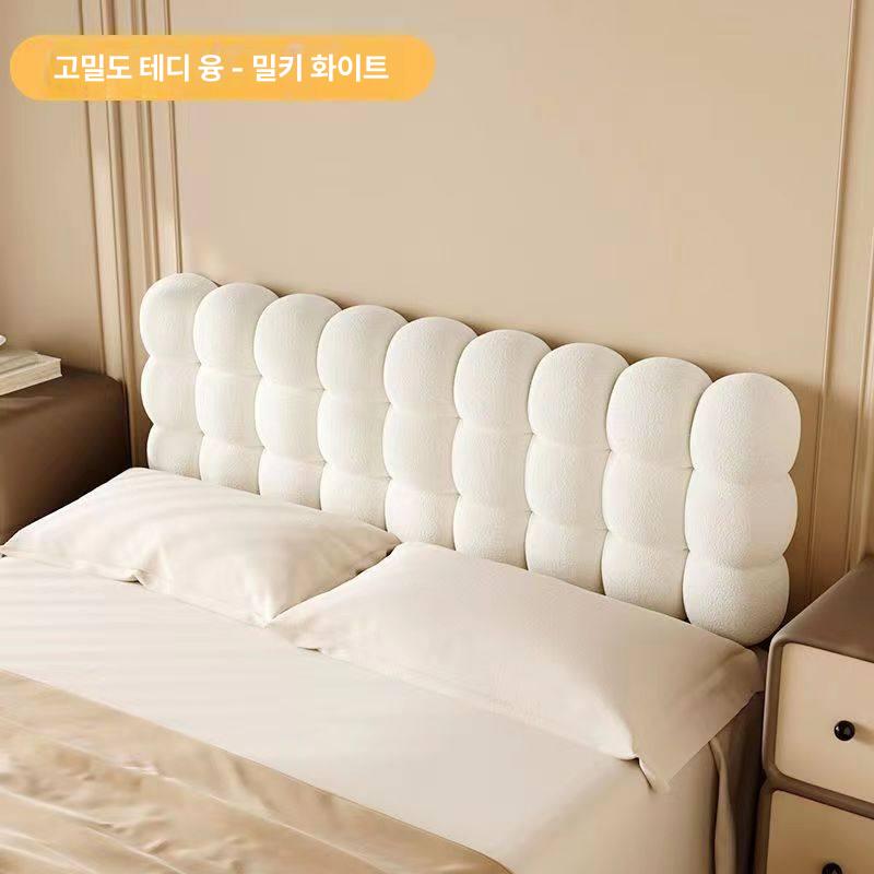 저상형 침대 헤드보드 쿠션 벽면 패널 머리맡 보호 패브릭 수납형 침대용품 - 상품 이미지