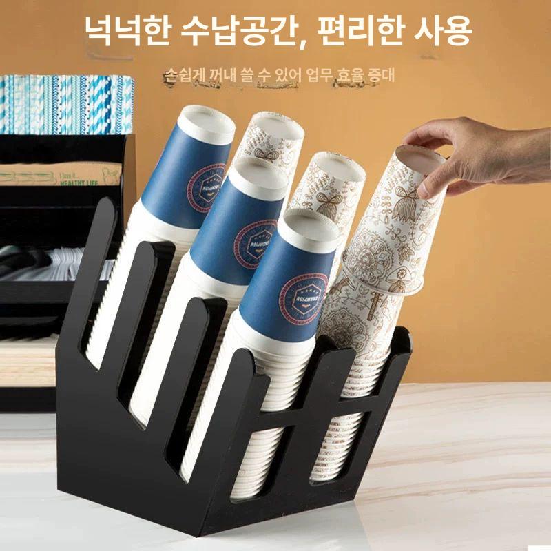 스테인레스 컵디스펜서 거치대 정리함 수납함 종이 컵홀더 카페디스펜서 매장 분배기 - 상세 이미지 5