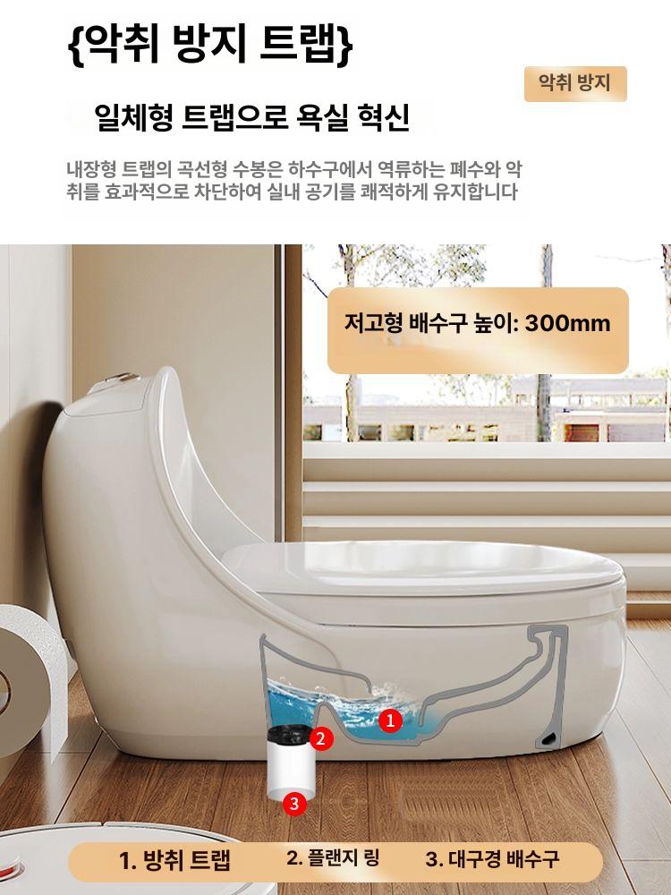 좌식 양변기 소형 절수형 간편 농막 컨테이너 임시 화장실 야외 캠핑 낮은변기 인테리어 화이트 - 상세 이미지 4