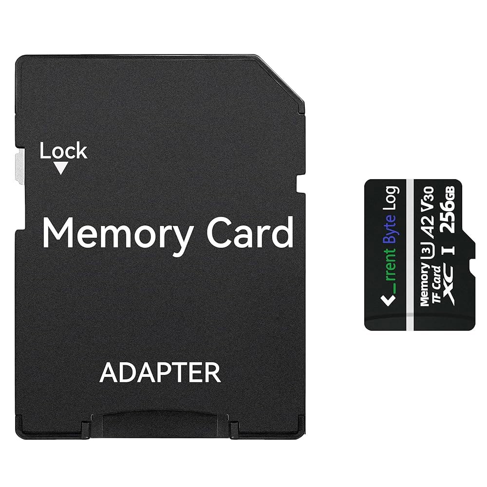어댑터, V30, A2, U3, UHS-I, C10이 포함된 256GB 마이크로 SD 카드 1개 | 4,000대의 드론, 대시 캠, 카메라, 휴대폰, 카메라 - 상세 이미지 2