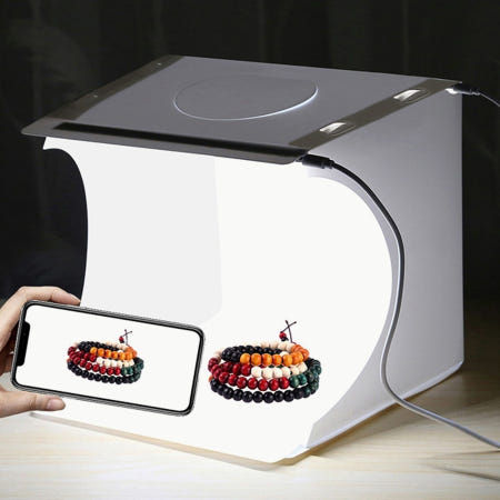 [제이씨협력사]토리샵 누끼 제품사진활영 포터블 부스 상품 LED 포토박스 22x23cm