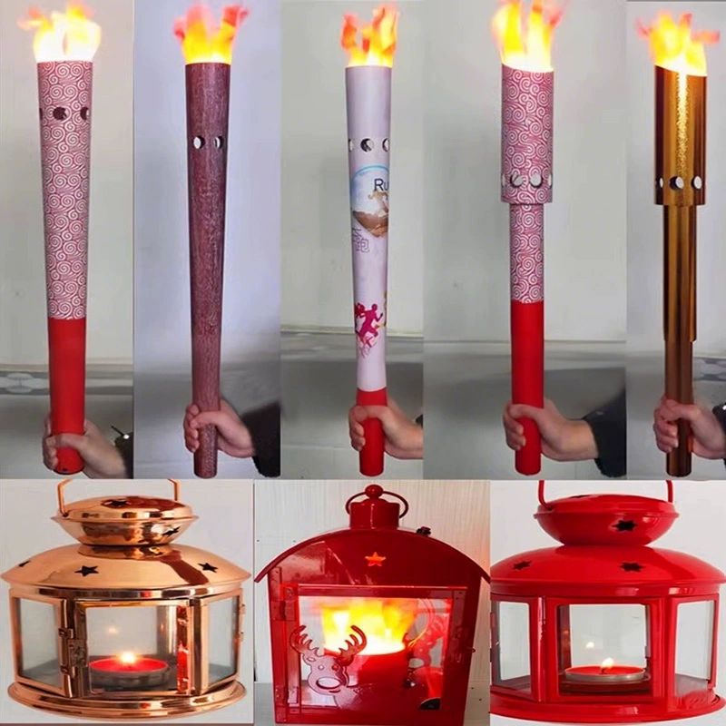 가짜불 LED 촛불 램프 무대 파티 인테리어 소품 교회 화로 불꽃 조명 전자 캠핑 감성 장식 타이머 - 상세 이미지 3