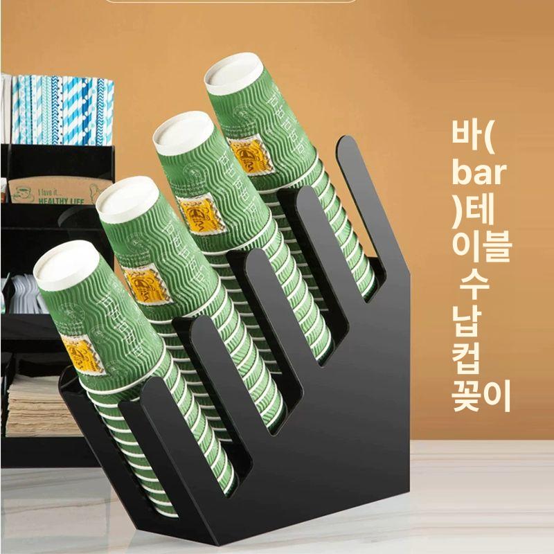 스테인레스 컵디스펜서 거치대 정리함 수납함 종이 컵홀더 카페디스펜서 매장 분배기 - 상세 이미지 2