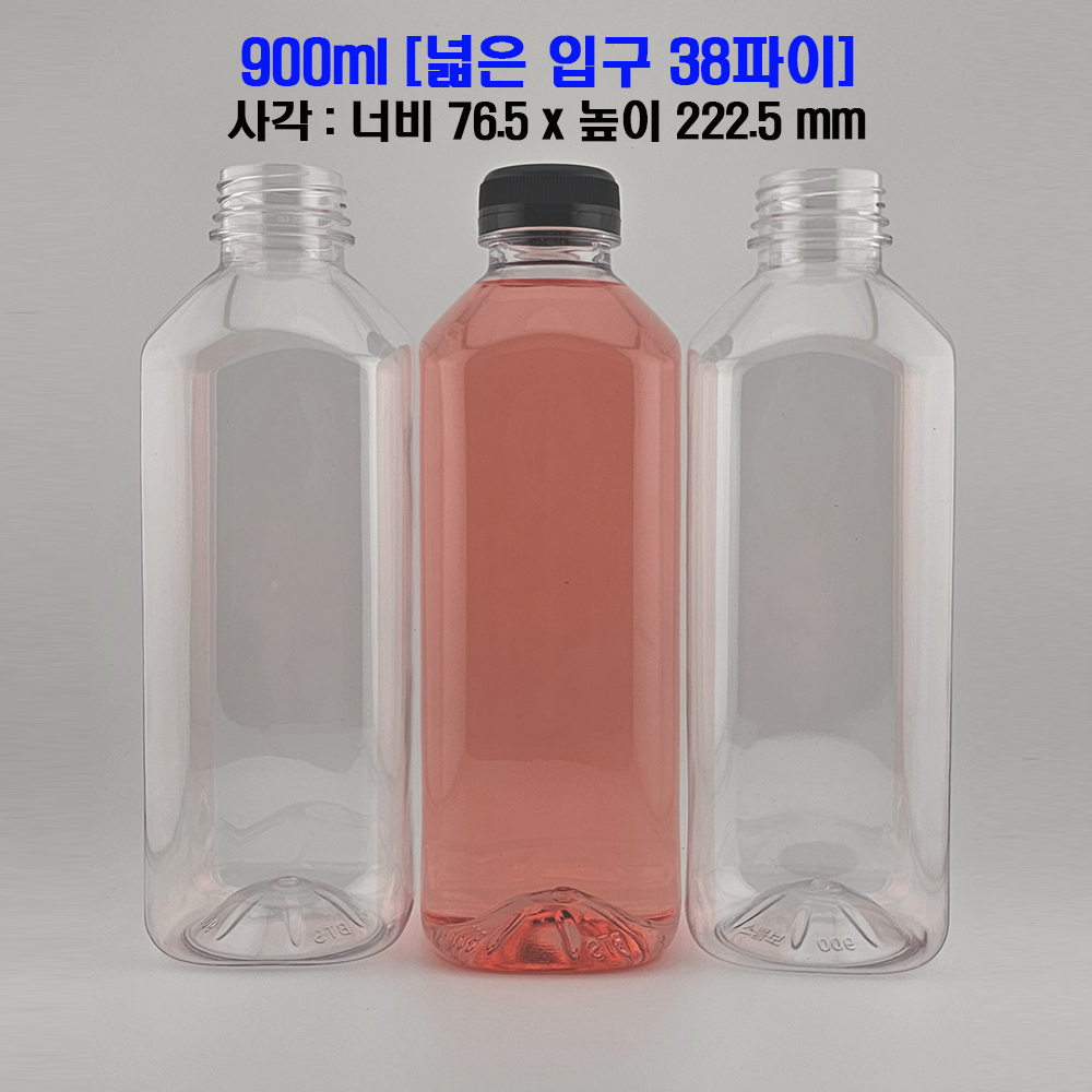 (79개) 900ml 페트병 사각 플라스틱 공병 - 상세 이미지 5