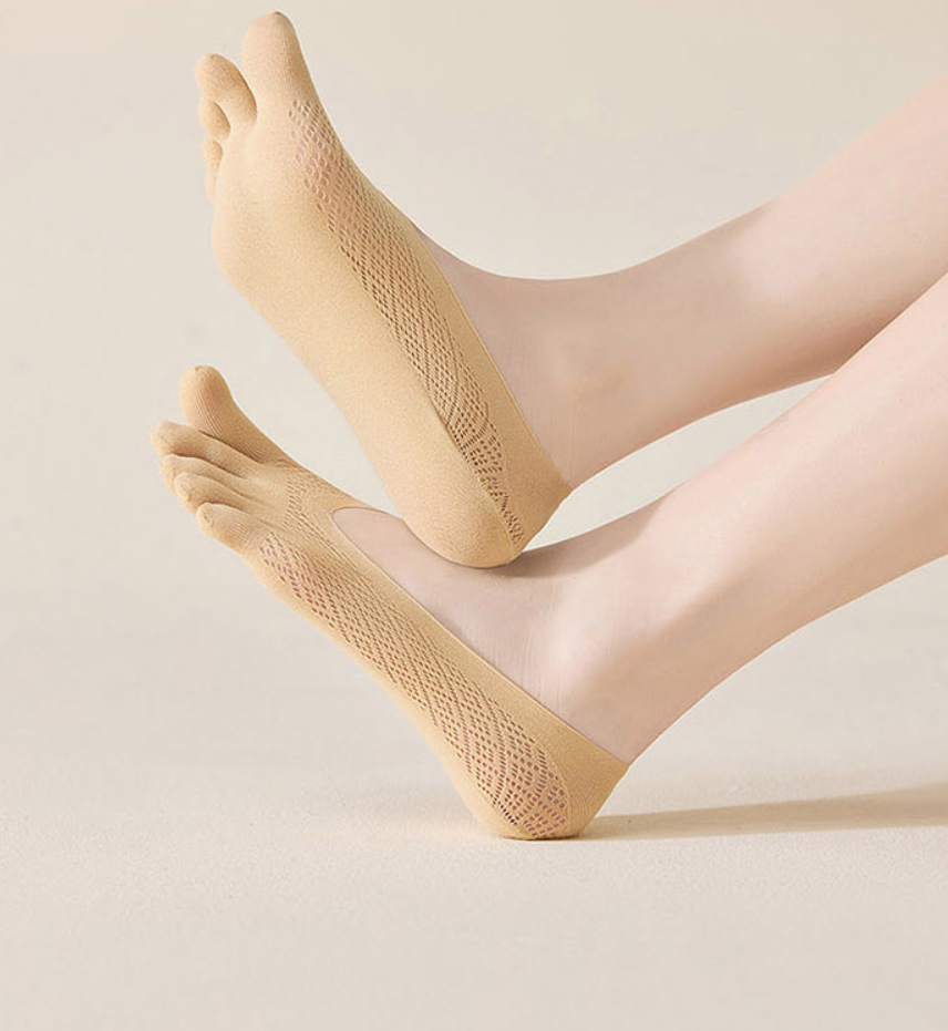 여성 여름 메쉬 발가락 양말 페이크삭스 덧신 안벗겨지는 시원한 무좀 토우 냄새방지 망사 - 상세 이미지 5