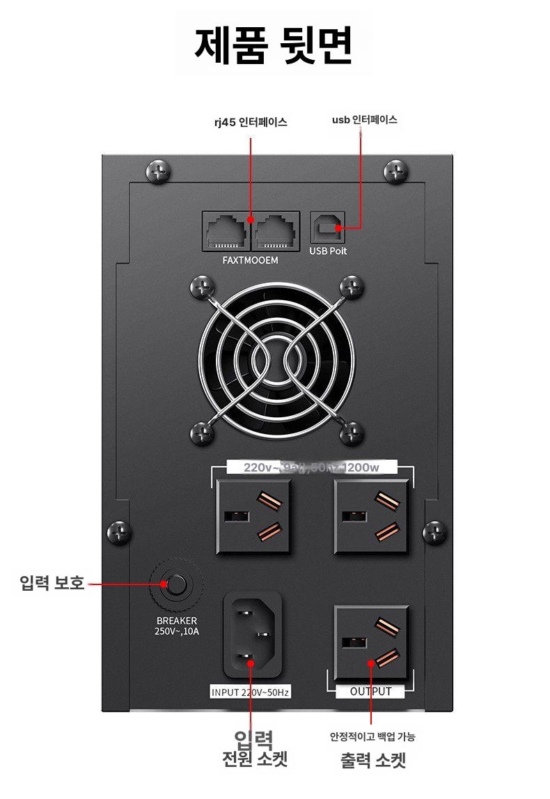 ups 전원공급기 정전보호 지능형 서버 정전방지 컴퓨터 소형 배터리 저사양 전압 - 상세 이미지 5