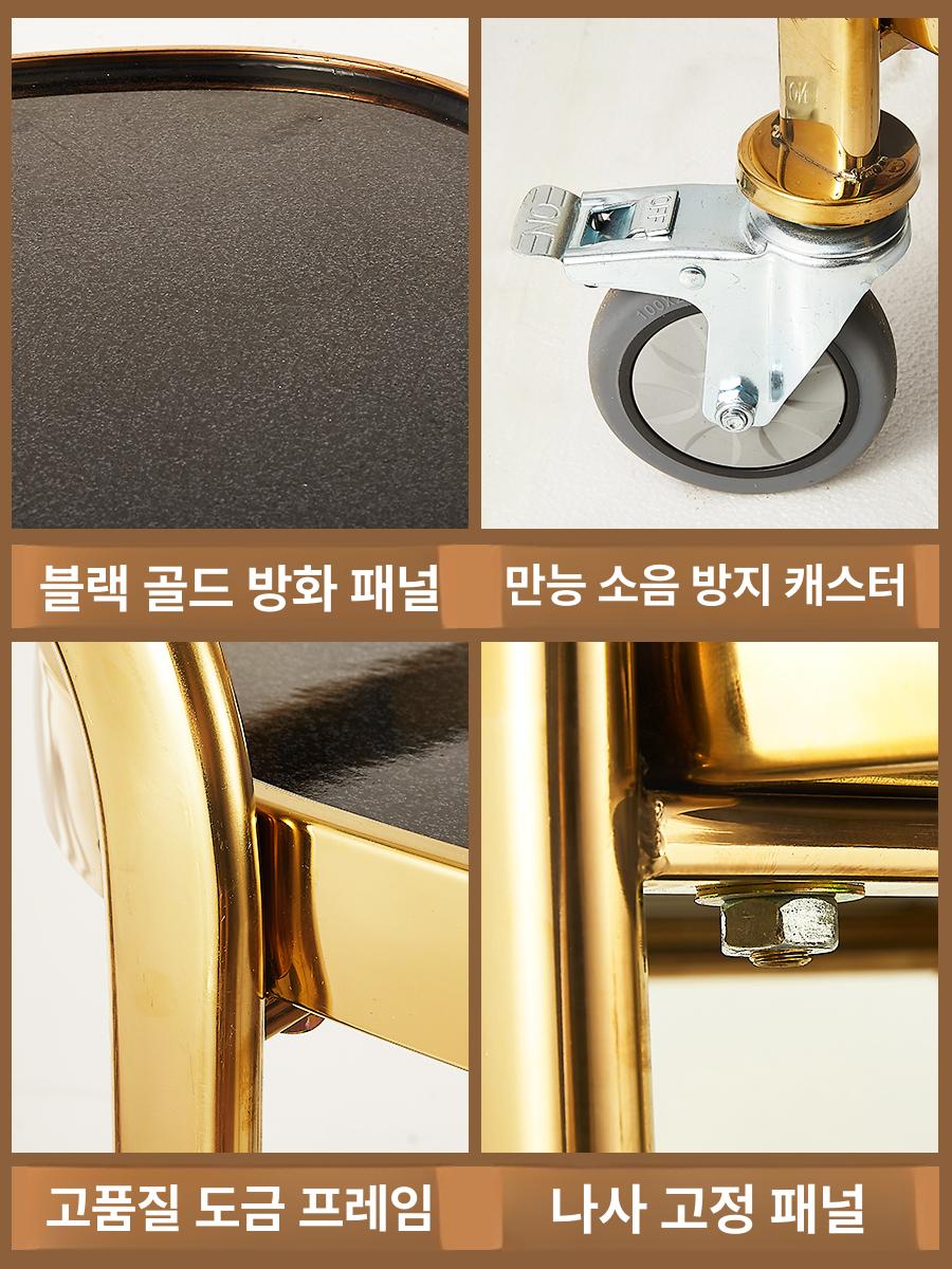 스테인리스 2단 식당카트 업소용 주방 트롤리 서빙카트 배식카트 운반 다용도 - 상세 이미지 4