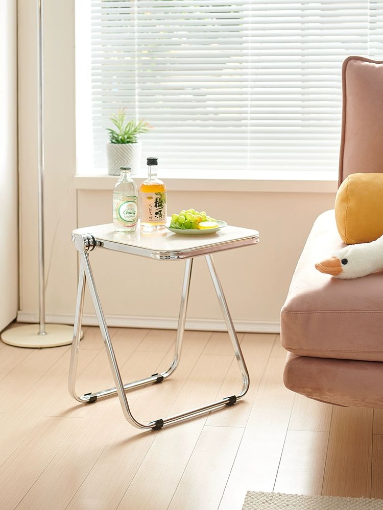 접이식 작은 테이블 사이드 투명 커피 보조 침대 캐릭터 베드 컴퓨터 가정용 학생 기숙사 - 상세 이미지 2