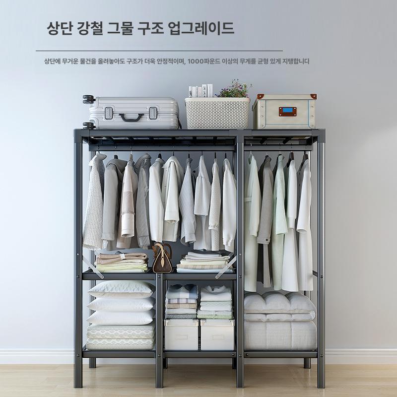 접이식 옷장 폴딩 조립 간편설치 캐비닛 수납 간편한 장농 행거장 선반장 정리함 의류 - 상세 이미지 4