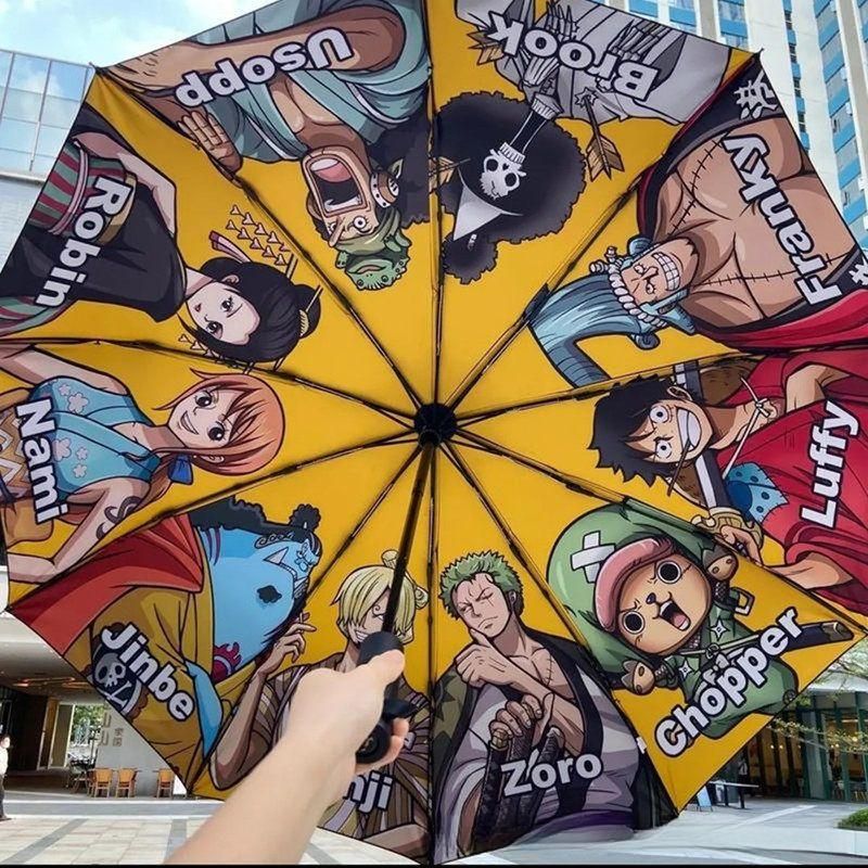 원피스 굿즈 자동 접이식 우산 장마 루피 로빈 나미 조로 이미지 6