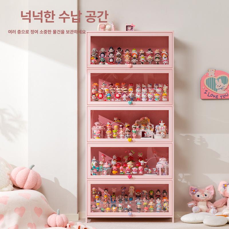 투명 아크릴 인형 보관함 디스플레이 진열장 큐브 선반 장식용 쇼케이스 수집품 정리 수납함 - 상세 이미지 5