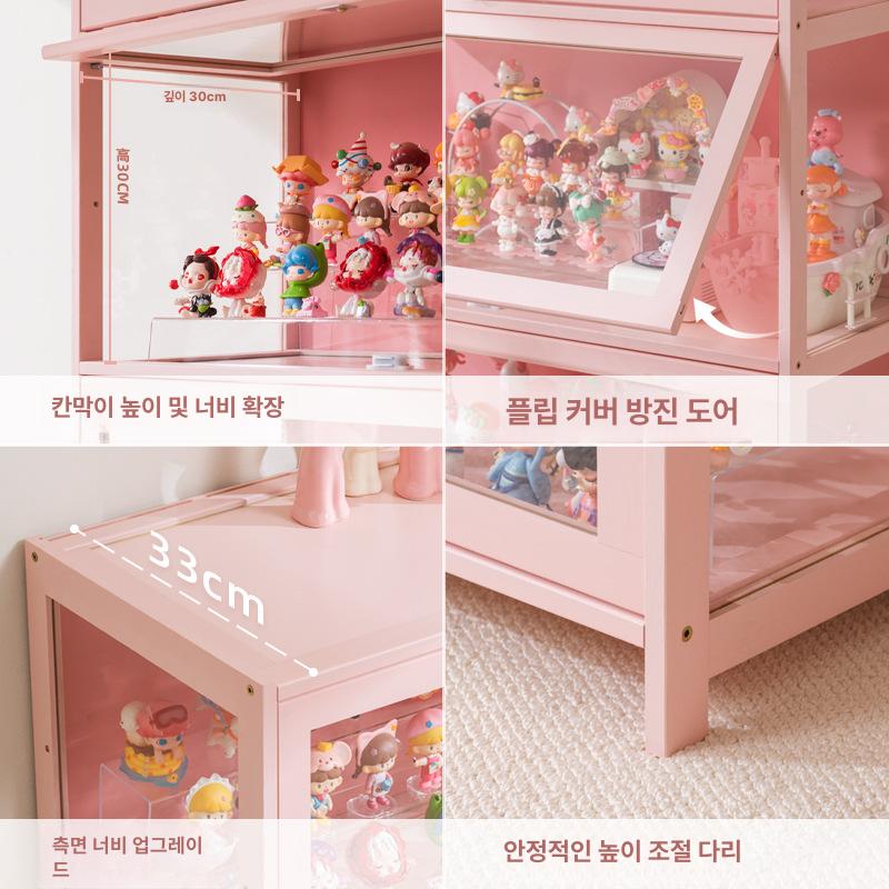 투명 아크릴 인형 보관함 디스플레이 진열장 큐브 선반 장식용 쇼케이스 수집품 정리 수납함 이미지 6
