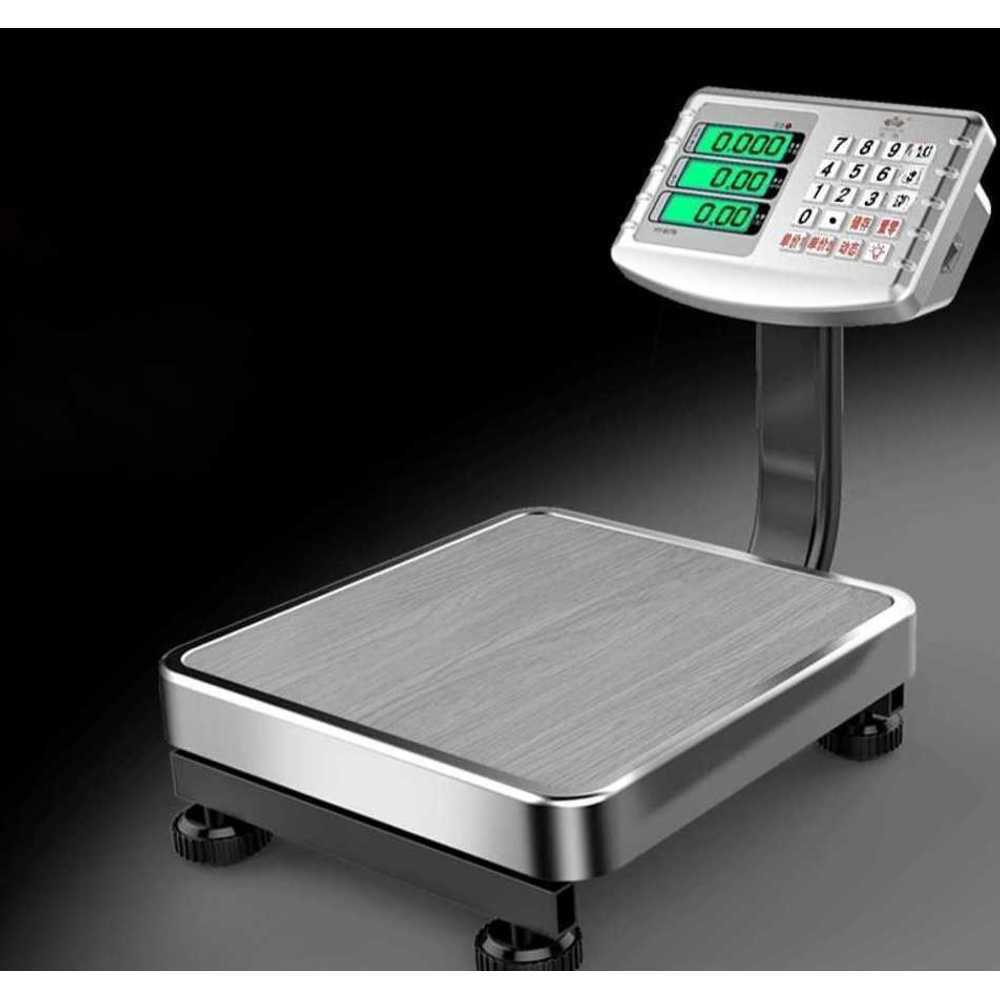 업소용저울 60KG 마트 고기 튼튼한 그램 버튼 LCD 검정색 스틸 계량 1 빅버튼 작은화면 지존 60kg 백라이트 - 상품 이미지