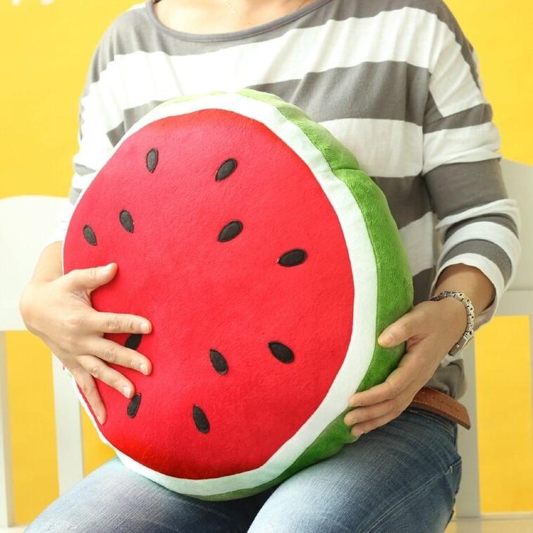 캐릭터 수박 쿠션 베개 소파 등받이 대형 인테리어 패브릭 방석 홈 데코 편안한 등쿠션 과일 모양 - 상세 이미지 5