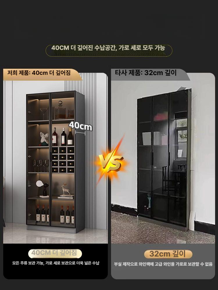 원목 유리 캐비닛 거실 수납장 진열대 피규어 컬렉션 쇼케이스 수집품 전시 수납 선반 보관함 홈데코 인테리어 - 상세 이미지 3