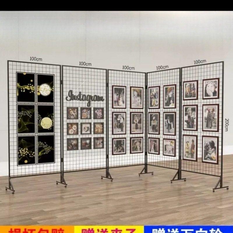 이동식 철망 소품 전시대 메쉬망 네트망 걸이대 판매대 매대 진열대 다용도 파티션 - 상세 이미지 3