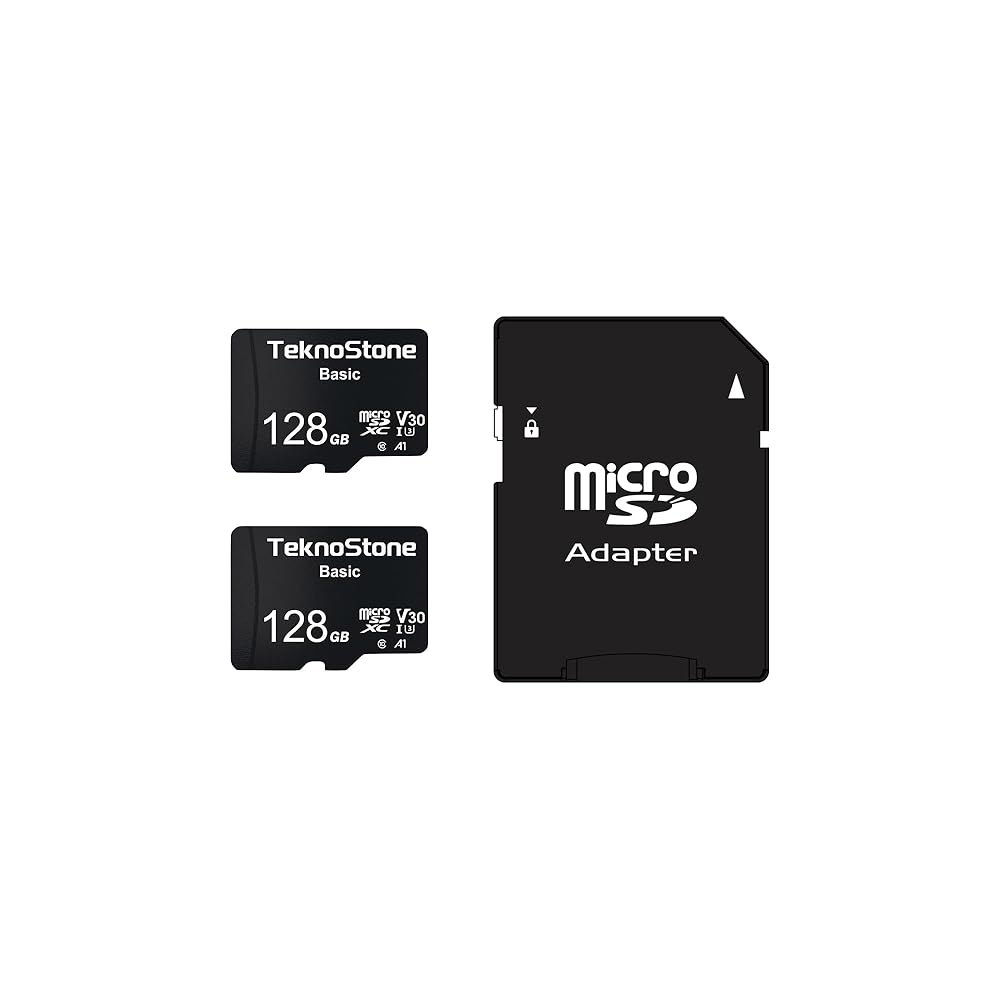 어댑터 90MB /s 읽기 50MB 쓰기 UHS-I C10 U3 V30 A1 등급 HD 지원 TF 카드 대시캠 카메라 태블릿 휴대폰 드론 콘솔(2팩)을 위한 TKNOSTONE 기본 - 상품 이미지
