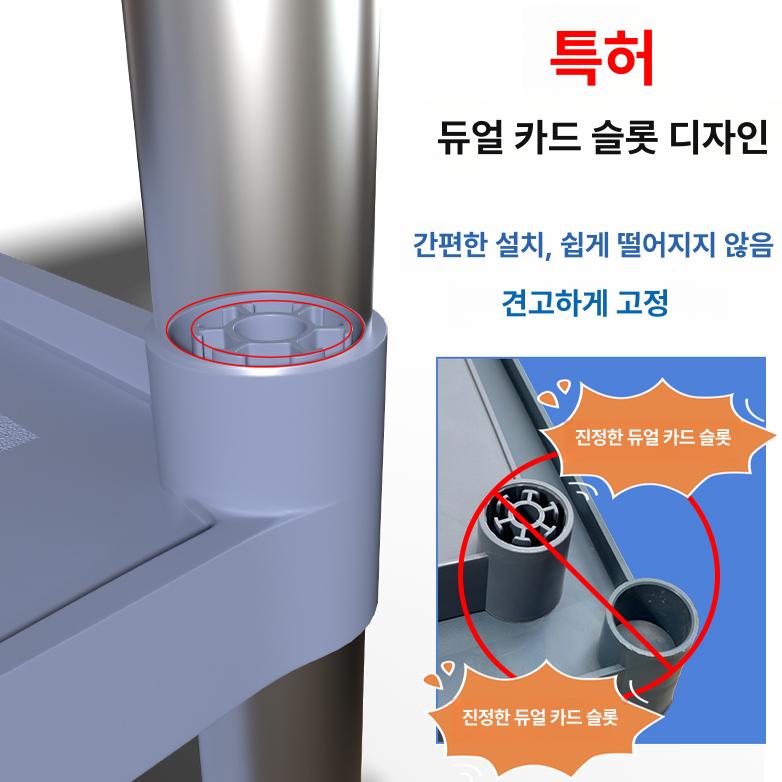 3단 식당카트 업소용카트 주방 다용도 급식 업소용서빙카트 배식 무빙트롤리 대차 - 상세 이미지 4