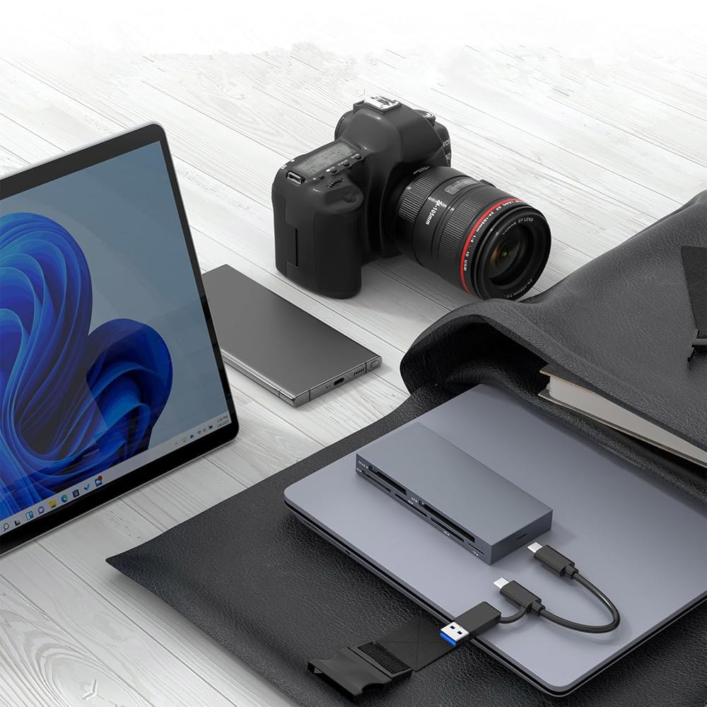DAGIJIRD 휴대용 메모리 카드 리더기 6-in-1 멀티 포트 USB 3.2 Gen2 10Gbps - CF Express Type B /CF /MS /XD /SD /TF - 상세 이미지 2