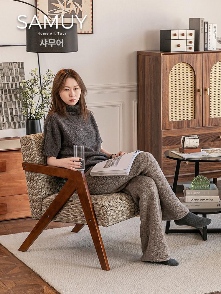 휴식 의자 암체어 쿠션 리클라이너 소파 수면용 독서 라운지 레스트체어 - 상세 이미지 3