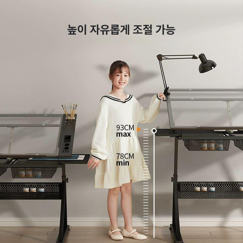 그림 드로잉책상 페인팅 아트 아티스트 조절 목재 드로잉데스크 관절형 제도 - 상세 이미지 5