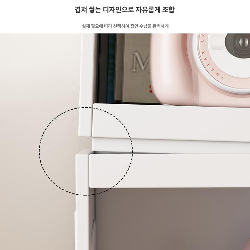 화이트 서재인테리어 서재책장 도어책장 다용도책장 도어형책장 상하부 틈새책꽂이 - 상세 이미지 2