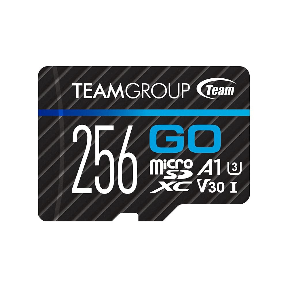 TEAMGROUP GO 카드 256GB MicroSDXC UHS-I U3 V30 4K 액션 카메라 및 드론 고속 플래시 메모리 카드, 야외 스포츠 브이로그용 어댑터, 촬영, GoP - 상품 이미지