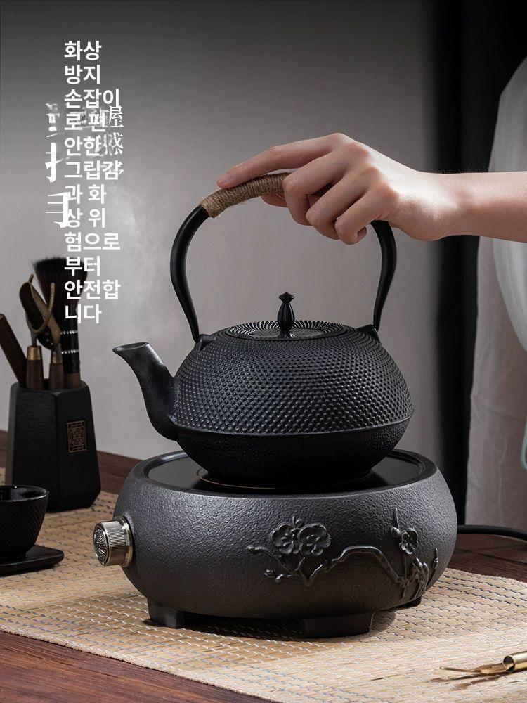 다도 주물주전자 티포트 전통 일본무쇠주전자 레트로 - 상세 이미지 5
