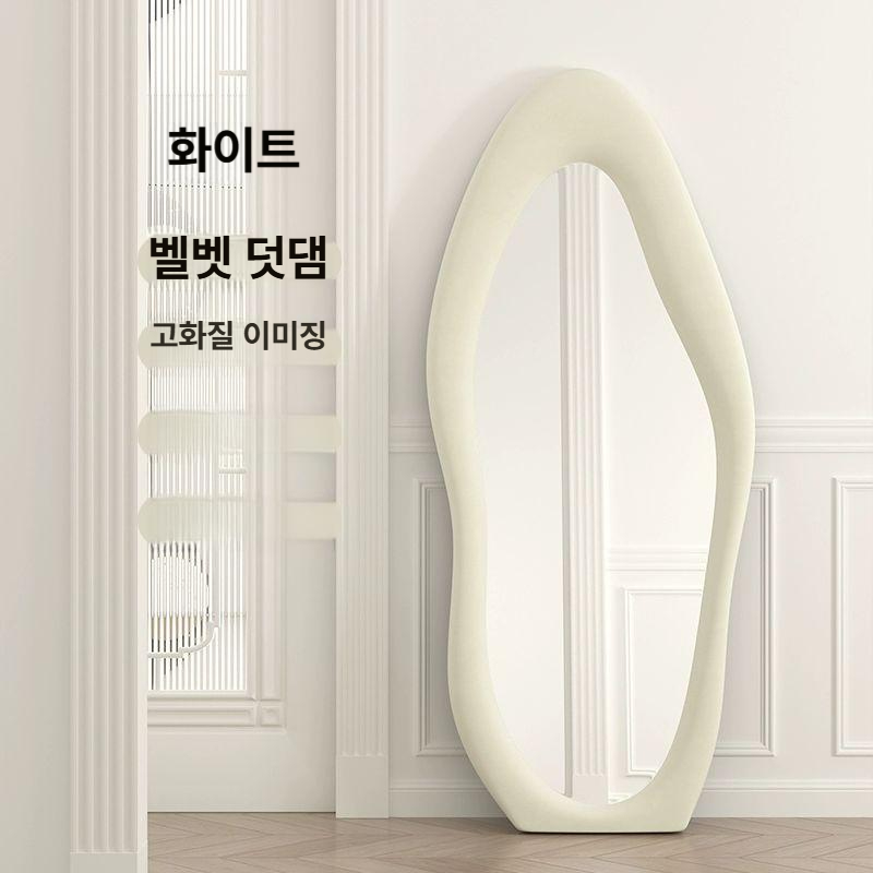 전신 거울 스탠딩 이동식 대형 현관 인테리어 포토존 감성 홈 데코 풀바디 미러 스탠드 셀프 촬영 - 상품 이미지