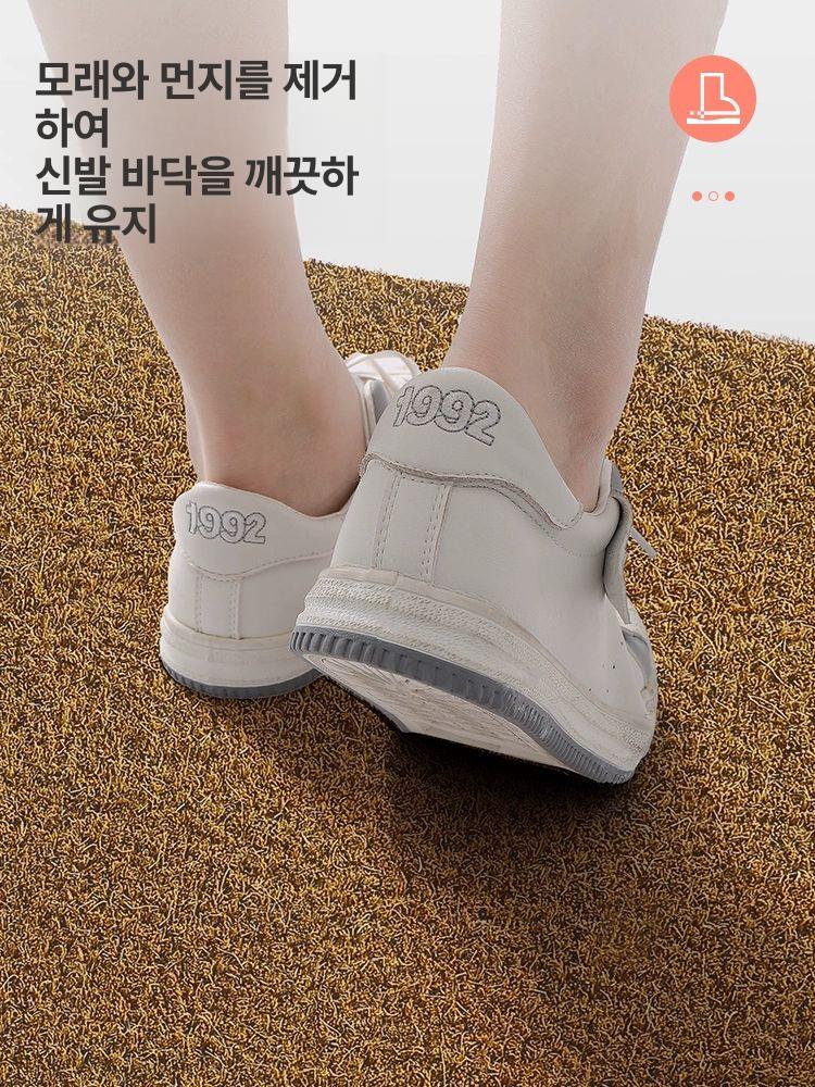 논슬립 코코넛 야외 욕실매트 방수 미끄럼방지 깔개 베란다 출입구 현관 화장실 탈취 패드 계단 방지재 - 상세 이미지 2