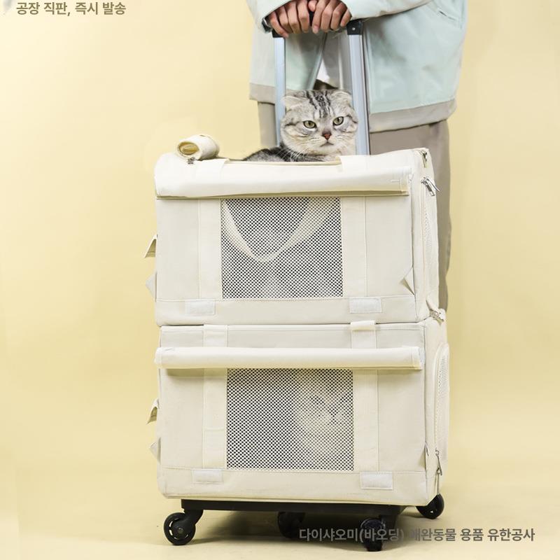 이동장 케리어 고양이이동가방 강아지이동가방 케이지 펫티켓 확장형 외출가방 - 상세 이미지 4