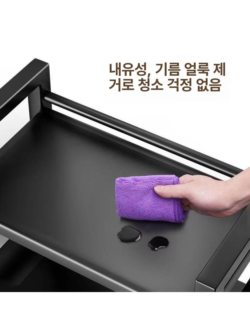바퀴선반 이동식수납장 서랍형 철제트롤리 카트 미용실트롤리 다용도 이동식선반 - 상세 이미지 4