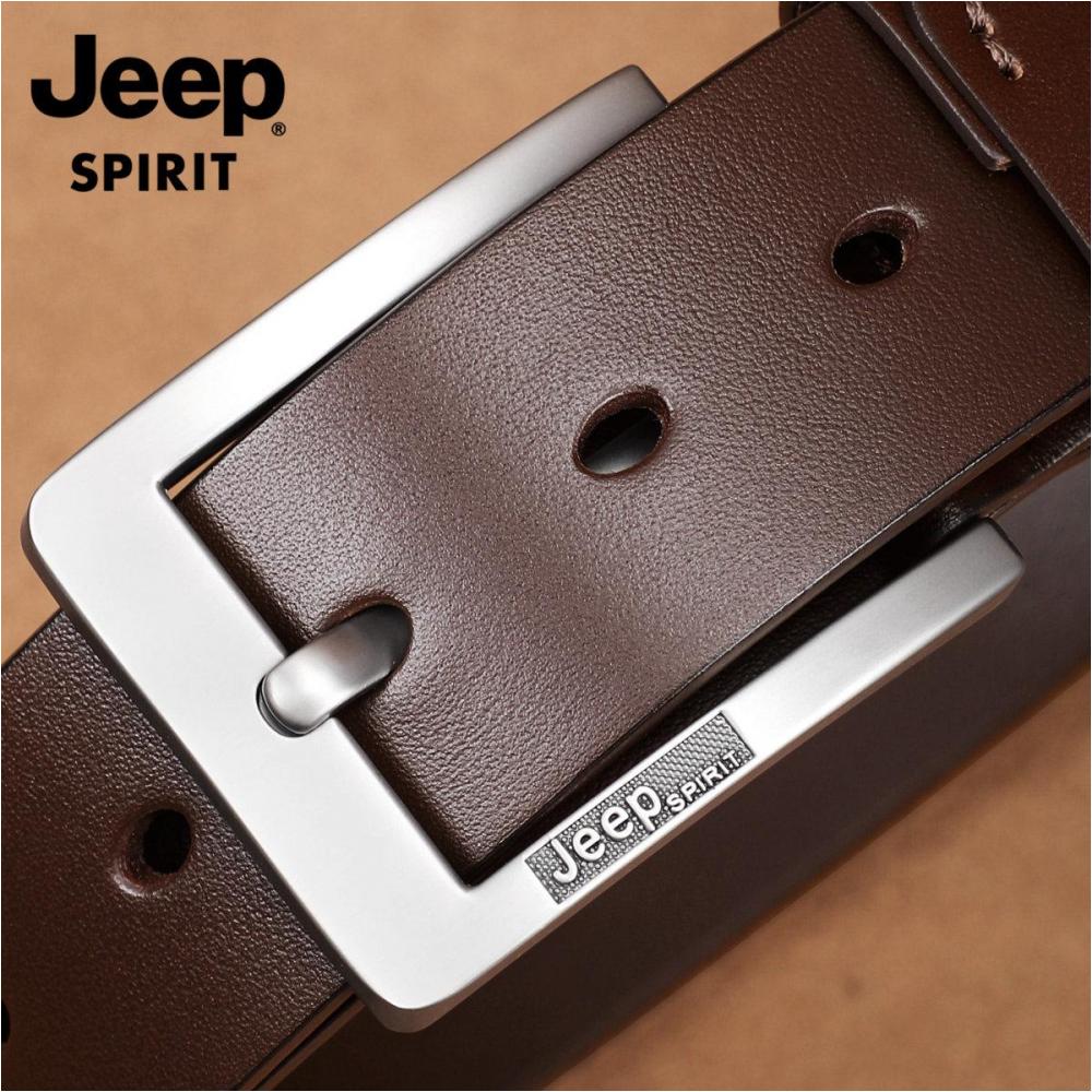 Jeep 지프 남성 소가죽 벨트 핀버클 캐주얼 허리띠 - 상품 이미지