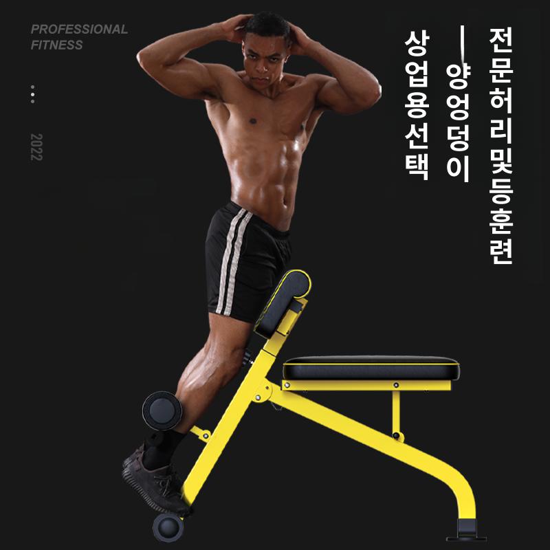 복부운동 척추기립근 홈트레이닝 로만체어 상체 기구 등근육 코어강화 근력 운동 헬스머신 - 상세 이미지 3