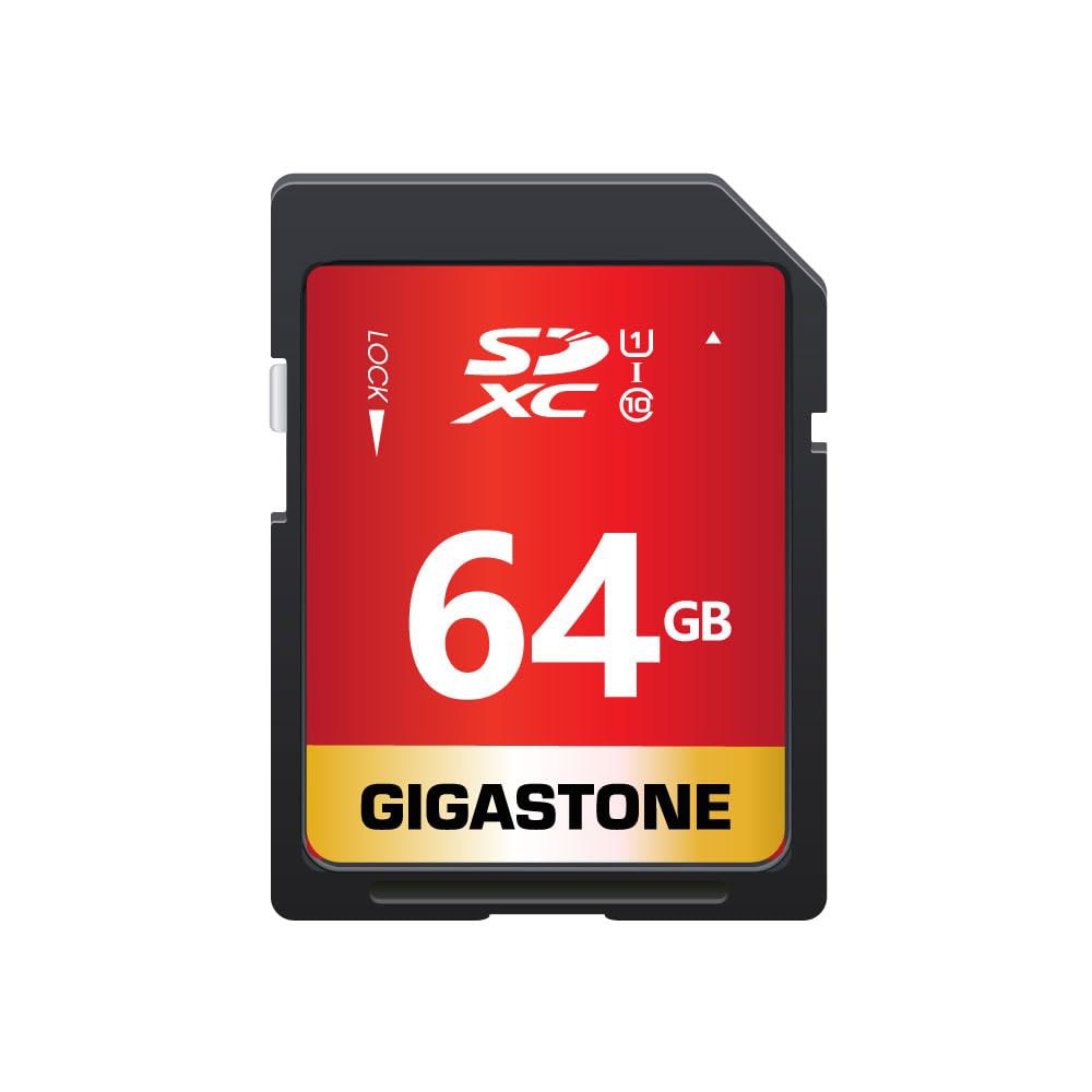 기가스톤 64GB SD 카드 UHS-I U1 클래스 10 SDXC 메모리 고속 풀 HD 비디오 캐논 코닥 올림푸스 디지털 카메라 64GB 1Pack - 상품 이미지