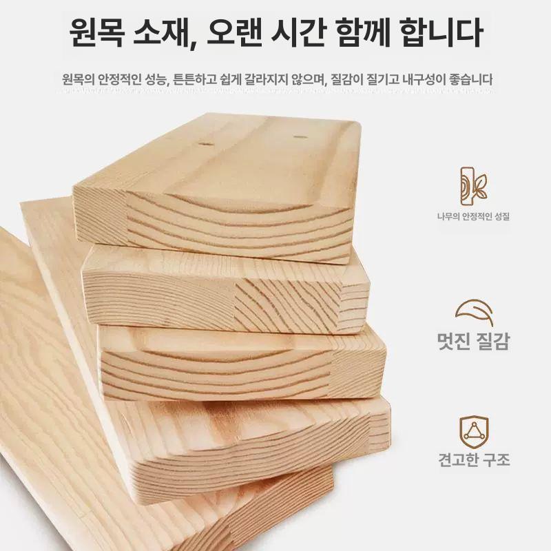 야외 평상 접이식 철재 캠핑 데크 테라스 나무 프레임 베란다 카페 조립 파라솔 벤치 - 상세 이미지 4