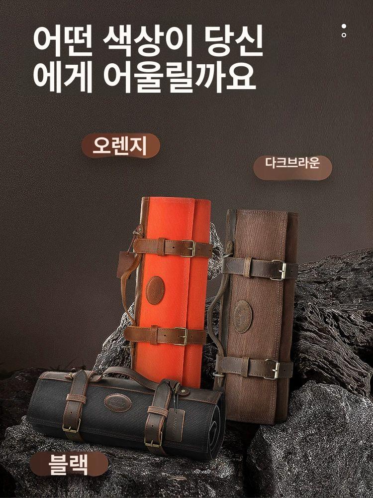 조리도구 가죽칼가방 나이프백 보관함 가죽칼집 파우치 수납 칼케이스 나이프가방 - 상세 이미지 2
