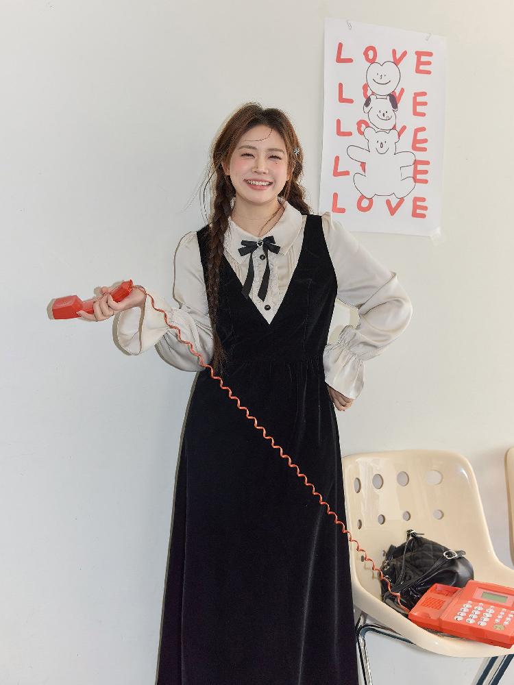 하객룩 린넨 바캉스룩 여성롱 빅사이즈 원피스 롱원피스 여름 반팔 멜빵 여자 데님 민소매 - 상세 이미지 4