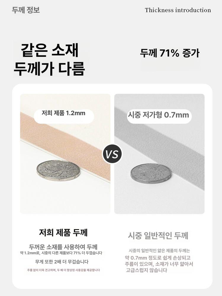 대형 원형 식탁매트 방수 테이블 주방 식사 테이블깔판 논슬립 가정용 카페 인테리어 고급 매트 - 상세 이미지 4