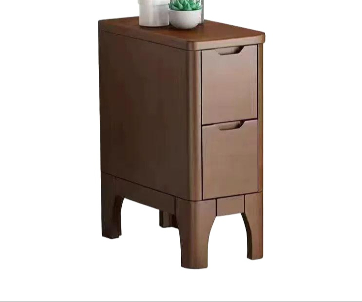 침대협탁 원목 슬림 나이트 테이블 침실 좌측우측 20cm 틈새수납 서랍식 침대옆탁자 - 상세 이미지 2