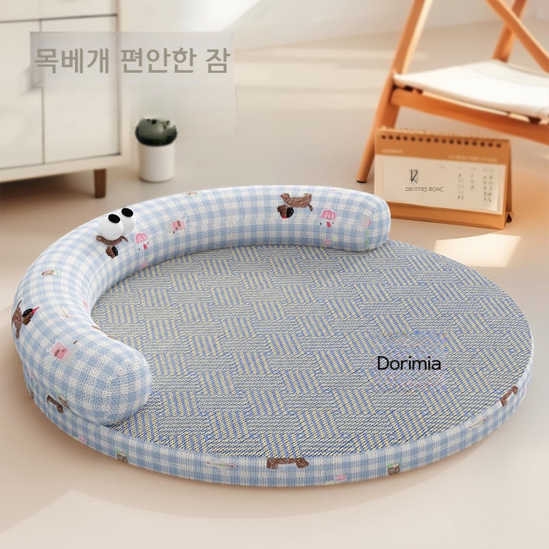 여름 쿨링 매트 강아지 침대 아이스매트 반려동물 봄 데이지 방습 냉각 S-40cm - 상품 이미지