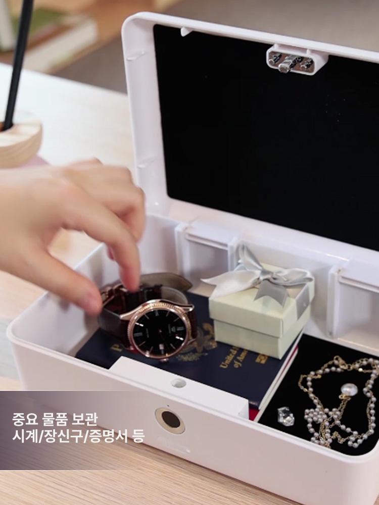 저장 미니돈통 귀중품 상자 보관함 차량금고 안전 가정용 자물쇠 수납함 물건 - 상세 이미지 3
