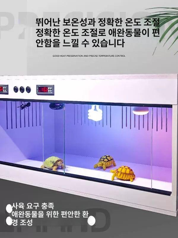온도조절 사육장 대형 비어디드래곤 케이지 아크릴 키우기 램프 하우스 애완용 사육함 - 상세 이미지 4
