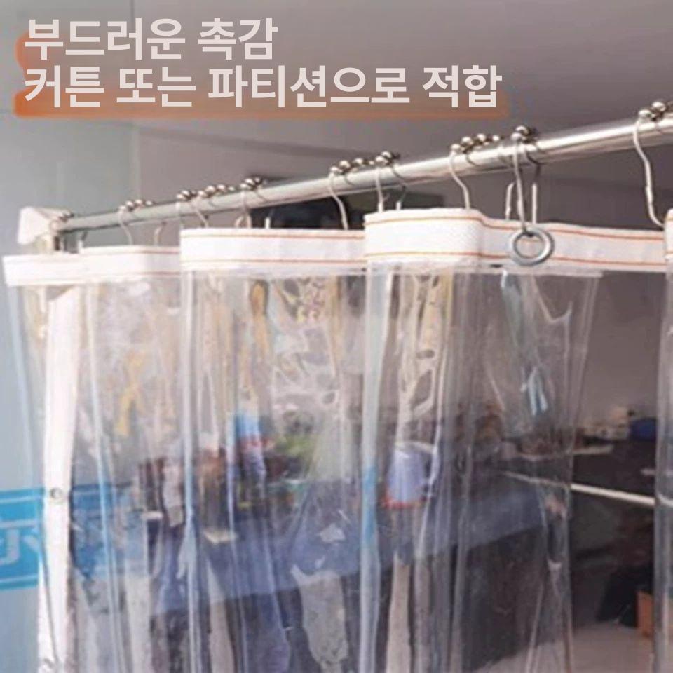 투명 창문방풍비닐 외풍차단 보온 우풍차단 벨크로 비닐천막 지퍼식 현관바람막이 - 상세 이미지 3
