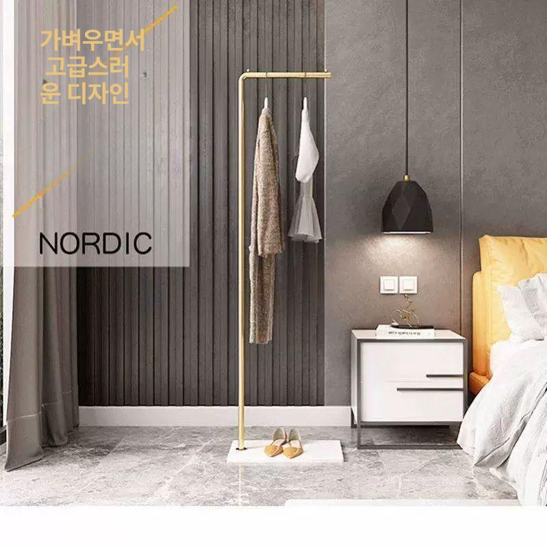 북유럽 ㄱ자헹거 간이 옷가게 화분 거실 모던 옷걸이 공간활용 심플 틈새 원룸 행거 - 상세 이미지 4