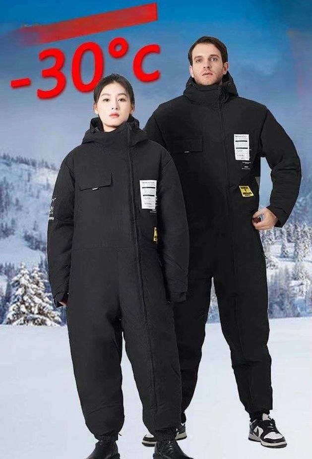 근무복 겨울정비복 패딩 작업복 방한복 점프슈트 방풍 옷 남자 성인용 배달복 - 상품 이미지