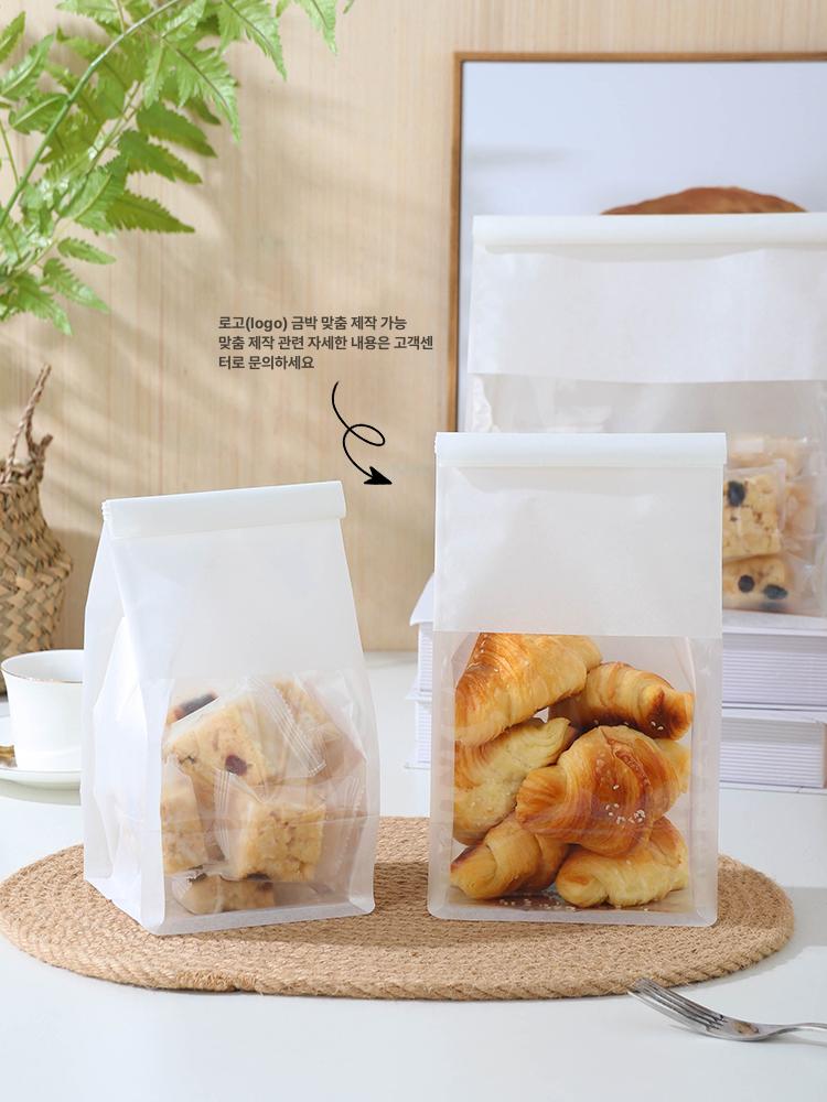 비닐백 식빵포장지 제과점 밀봉 식빵봉투 필름 포장비닐 사이즈 지퍼백 손잡이 - 상세 이미지 2