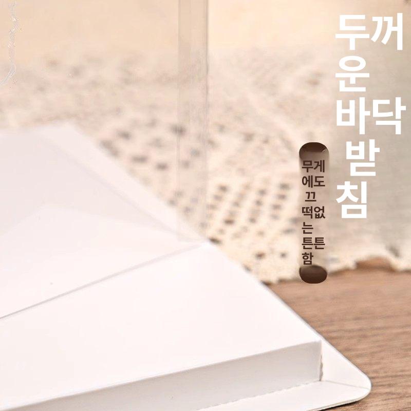사각 투명케이크상자 선물상자 손잡이 머핀 선물박스 카페 컵케익 용기 떡 투명창 - 상세 이미지 4