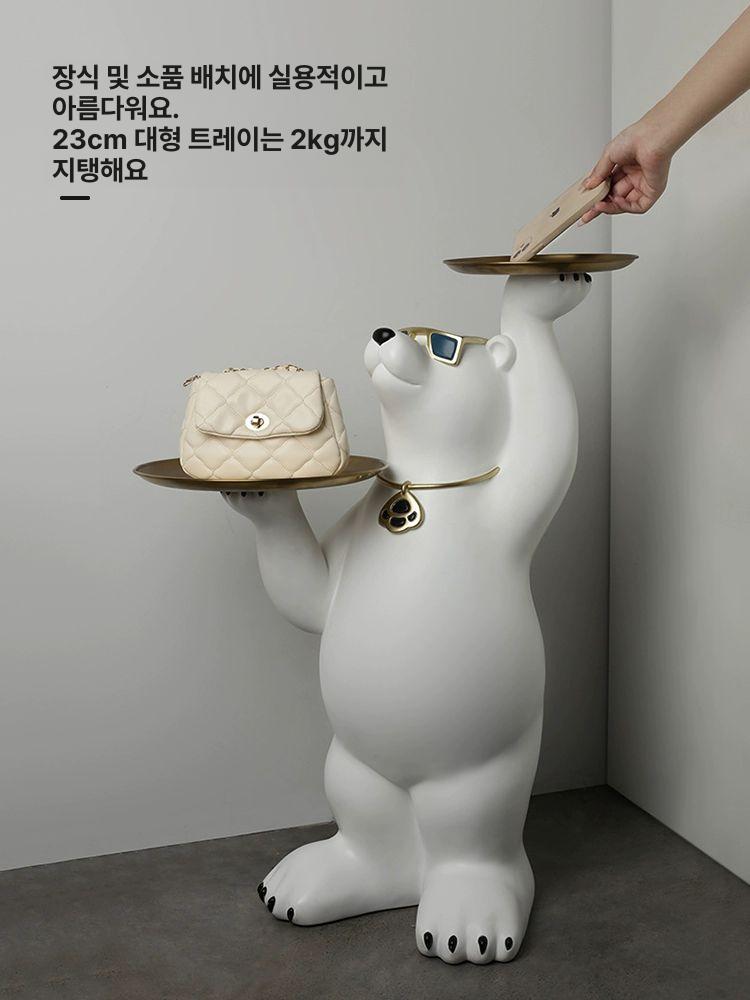 동물 테이블 거실 귀여운 카페 선물 인테리어 집들이 캐릭터 장식 베어 수납 - 상세 이미지 3