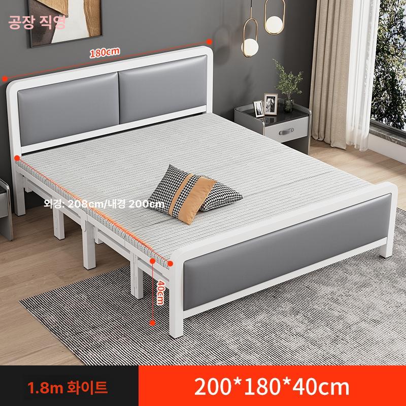 더블 싱글 접이식침대 간의 원룸 온열침대 캠핑 폴딩베드 병원 손님용 평상형 - 상세 이미지 2